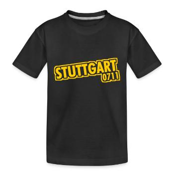 Stuttgart - 0711 - Indicatif régional - Bade-Wurtemberg - T-shirt bio Premium Enfant - noir - Devant