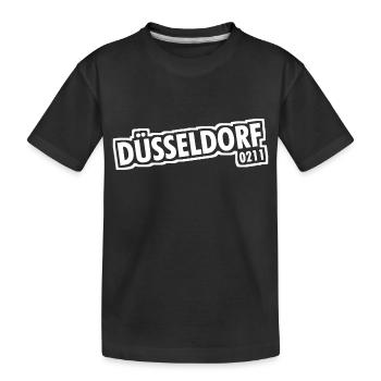 Düsseldorf - 0211 - Vorwahl - NRW - Ruhrpott - Kinder Premium Bio T-Shirt - Schwarz - Vorne