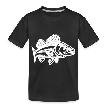 Poisson sandre élégant - T-shirt bio Premium Enfant - noir - Devant