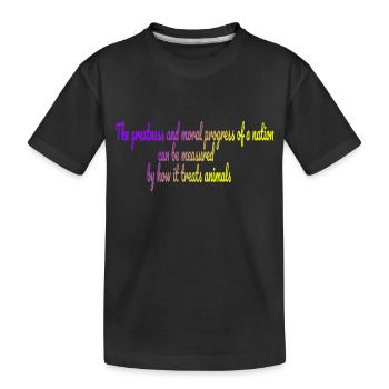 La grandeur d’une nation - T-shirt bio Premium Enfant - noir - Devant