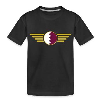 Ich liebe Katar, Eleganz Stil Design T-Shirt - Kinder Premium Bio T-Shirt - Schwarz - Vorne