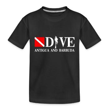 Dive - Antigua and Barbuda - Caribbean - Kids' Premium Organic T-Shirt - black - Front