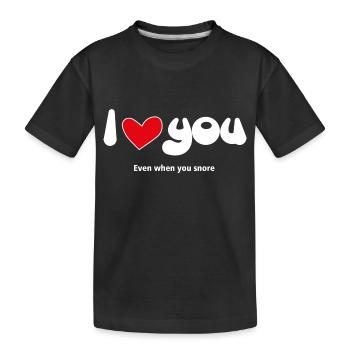 Je t’aime - Citations amusantes Couples NOUVEAU 02 - T-shirt bio Premium Enfant - noir - Devant