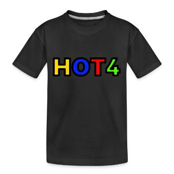 Hot4 color Design - Kinder Premium Bio T-Shirt - Schwarz - Vorne