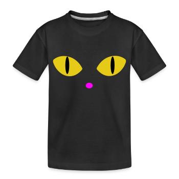 Yeux jaunes - T-shirt bio Premium Enfant - noir - Devant