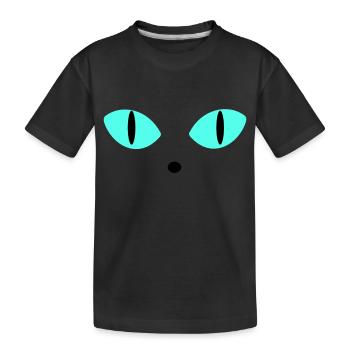 Blaue Augen - Kinder Premium Bio T-Shirt - Schwarz - Vorne