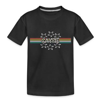 Caysie as a woman's name - Kids' Premium Organic T-Shirt - black - Front