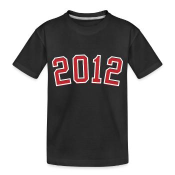 Year of birth sport 2012 - Kids' Premium Organic T-Shirt - black - Front