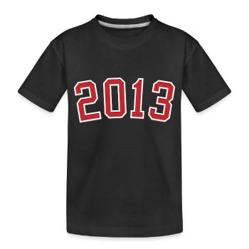 Sport Geburtsjahr 2013 - Kinder Premium Bio T-Shirt - Schwarz - Vorne