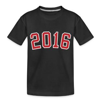 Sport Geburtsjahr 2016 - Kinder Premium Bio T-Shirt - Schwarz - Vorne