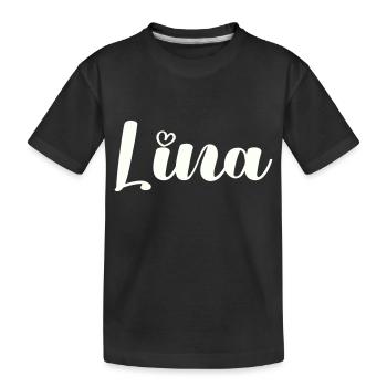 Nom de Lina - T-shirt bio Premium Enfant - noir - Devant