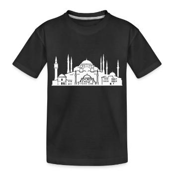 Istanbul Skyline - Kinder Premium Bio T-Shirt - Schwarz - Vorne