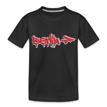 Style graffiti berlinois - T-shirt bio Premium Enfant - noir - Devant