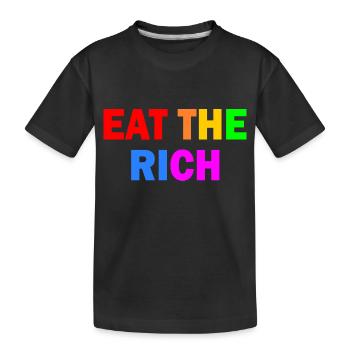 Eat the rich - Kinder Premium Bio T-Shirt - Schwarz - Vorne