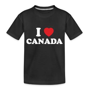 I Love (Heart) Canada - T-shirt bio Premium Enfant - noir - Devant