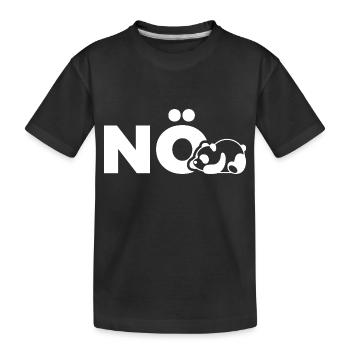 Panda Coffe Pandabär Spruch Geschenk Geschenkidee - Kinder Premium Bio T-Shirt - Schwarz - Vorne