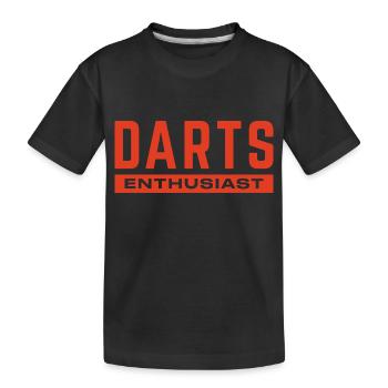 Dartboard Dartpfeile Geschenk Spruch Darts Sport - Kinder Premium Bio T-Shirt - Schwarz - Vorne