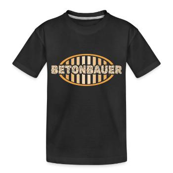 Travail du béton - T-shirt bio Premium Enfant - noir - Devant