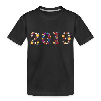 Flowers 2019 - Kids' Premium Organic T-Shirt - black - Front