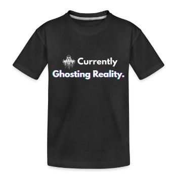 Aktuell Ghosting Reality Shirt - Kinder Premium Bio T-Shirt - Schwarz - Vorne