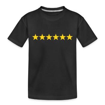 star - stars - Kids' Premium Organic T-Shirt - black - Front