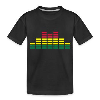Musik Equalizer Audio Sound DJ - Kinder Premium Bio T-Shirt - Schwarz - Vorne