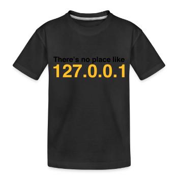 Humour nerd: A la maison, il est à son meilleur! - T-shirt bio Premium Enfant - noir - Devant