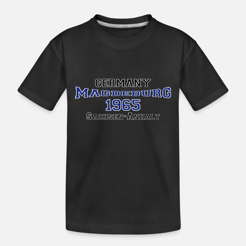 Magdeburg - Kinder Premium Bio T-Shirt - Schwarz
