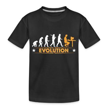 Computer Nerd Evolution - orange/weiss - T-shirt bio Premium Enfant - noir - Devant