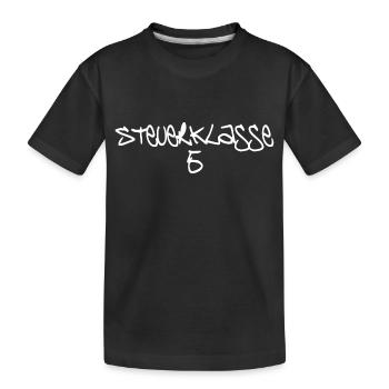 Steuerklasse 5 - Kinder Premium Bio T-Shirt - Schwarz - Vorne