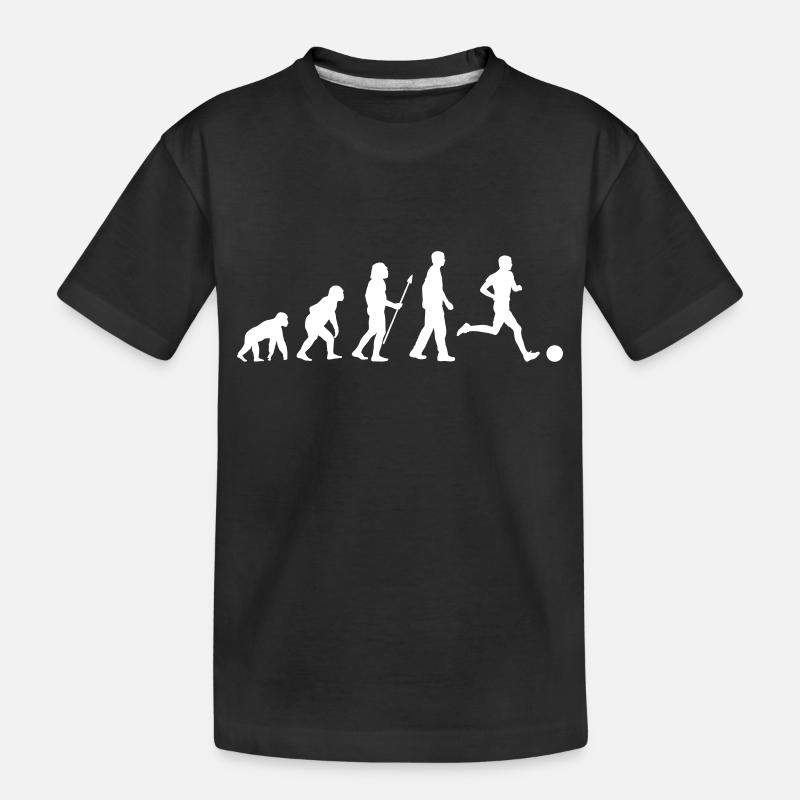 evolution soccer white - Kids' Premium Organic T-Shirt - black