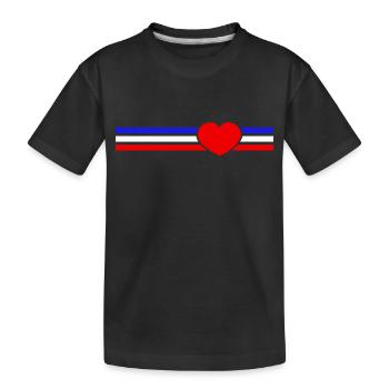 Schleswig-Holstein Herz - Kinder Premium Bio T-Shirt - Schwarz - Vorne