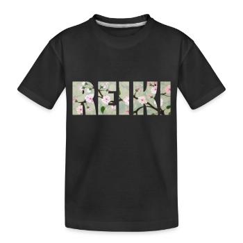 lettrage reiki 89 - T-shirt bio Premium Enfant - noir - Devant
