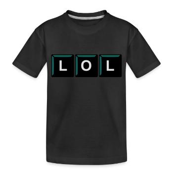 Lol - Kinder Premium Bio T-Shirt - Schwarz - Vorne