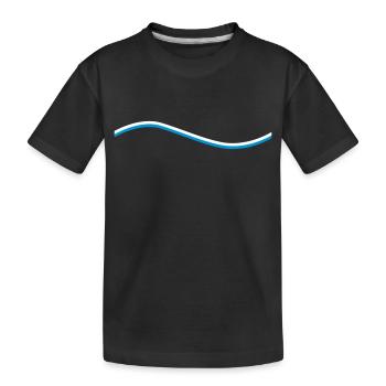 Wave - Kids' Premium Organic T-Shirt - black - Front