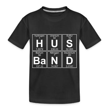 H-U-S-Ba-N-D (husband) - Kids' Premium Organic T-Shirt - black - Front