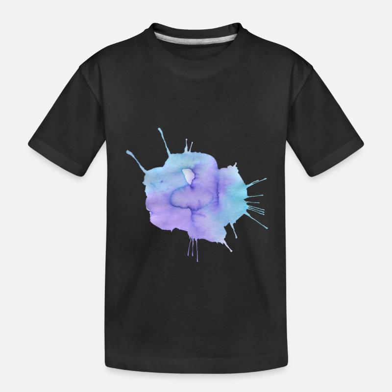 Farbklecks - Kinder Premium Bio T-Shirt - Schwarz