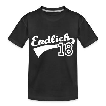 18 Geburtstag - Kinder Premium Bio T-Shirt - Schwarz - Vorne