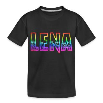 lena rs regenbogen - Kinder Premium Bio T-Shirt - Schwarz - Vorne