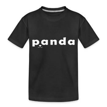 Panda - Kinder Premium Bio T-Shirt - Schwarz - Vorne