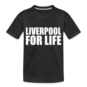 Liverpool - Kinder Premium Bio T-Shirt - Schwarz - Vorne