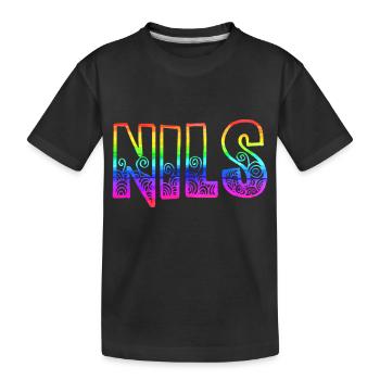 nils rs arc-en-ciel - T-shirt bio Premium Enfant - noir - Devant