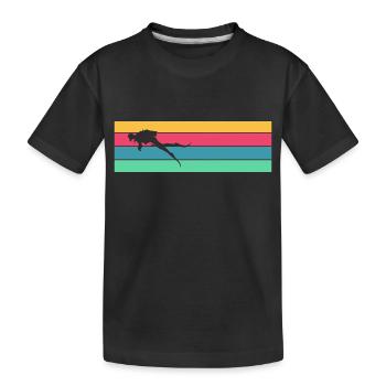 Diver Retro Vintage Gift - Kids' Premium Organic T-Shirt - black - Front