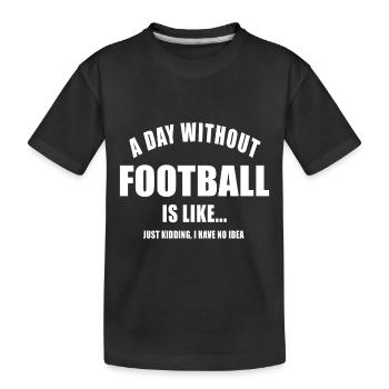 AMERICAN FOOTBALL USA BALL SPIEL SPIELER GESCHENKE - Kinder Premium Bio T-Shirt - Schwarz - Vorne