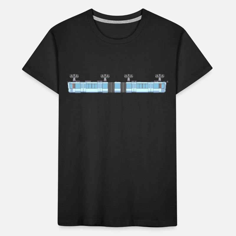 Schwebebahn lang pixelart Kinder Premium Bio T-Shirt