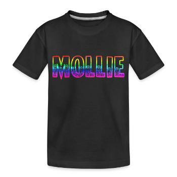 mollie rs rainbow - Kids' Premium Organic T-Shirt - black - Front