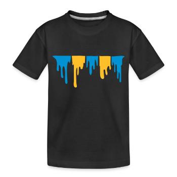 Dripping sticky mucus - Kids' Premium Organic T-Shirt - black - Front