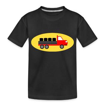 Truck - Kinder Premium Bio T-Shirt - Schwarz - Vorne