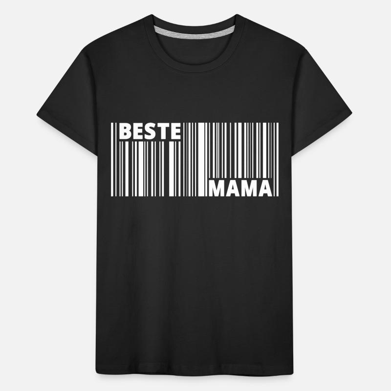 Beste Mama Mutter Barcode Kinder Premium Bio T-Shirt