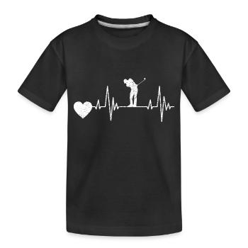 Golf saying golf ball golf club golf player - Kids' Premium Organic T-Shirt - black - Front